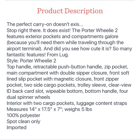 Lug Gray Quilted Carry On Travel Bag with Wheels - Picture 12 of 12